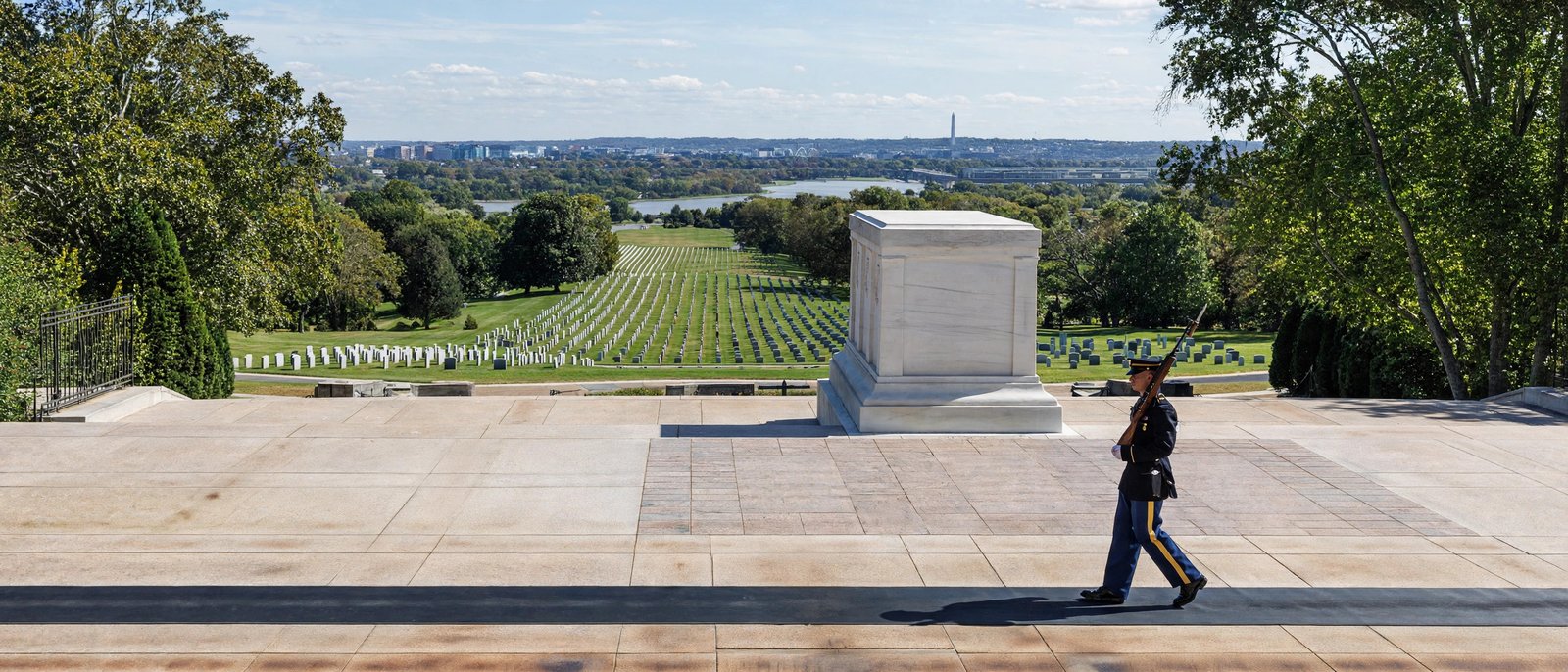 Tomb of the Unknown Soldier sentinel on duty at Arlington